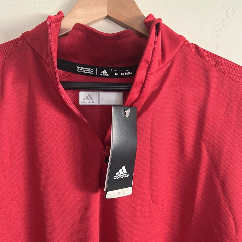 NWT Adidas Men’s Quarter Zip Climate Pullover